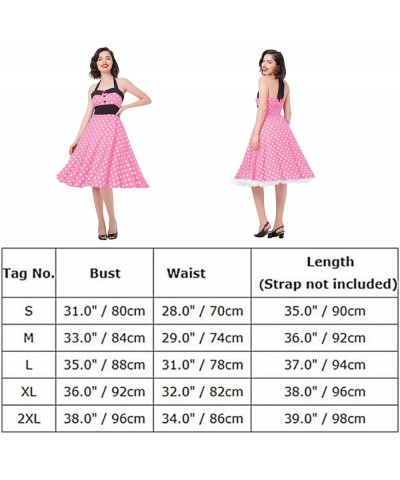 1950s Dresses for Women Polka Dot Retro Vintage Style Cocktail Party Swing Dress 50s Style Audrey Hepburn Rockabilly Dresses ...