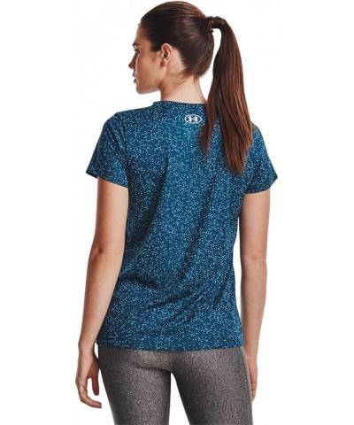 Women's Tech Nova Short Sleeve T-Shirt Petrol Blue/Capri/Metallic Silver (437) $13.72 Activewear