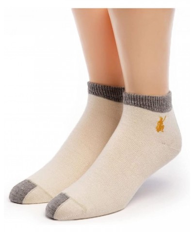 Unisex Sport Light Mini Crew, Alpaca Wool Socks Cream Grey Stripe $12.45 Activewear