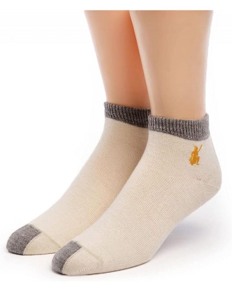 Unisex Sport Light Mini Crew, Alpaca Wool Socks Cream Grey Stripe $12.45 Activewear