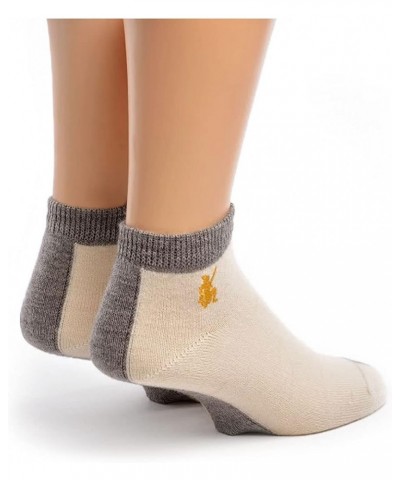 Unisex Sport Light Mini Crew, Alpaca Wool Socks Cream Grey Stripe $12.45 Activewear