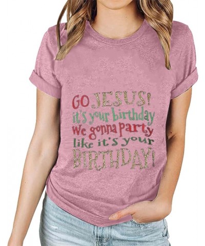 Jesus Easter Shirts for Women Christian Graphic Tshirts Funny Faith Outfit I Can't But I Know A Guy Letter Print Tees A04-pin...