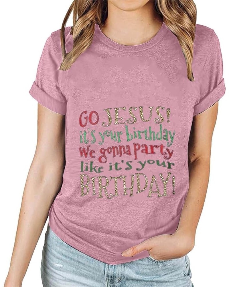 Jesus Easter Shirts for Women Christian Graphic Tshirts Funny Faith Outfit I Can't But I Know A Guy Letter Print Tees A04-pin...