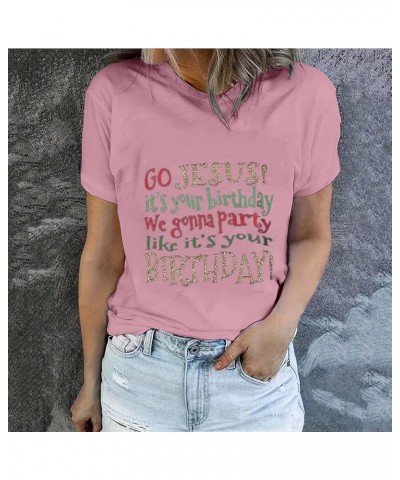 Jesus Easter Shirts for Women Christian Graphic Tshirts Funny Faith Outfit I Can't But I Know A Guy Letter Print Tees A04-pin...