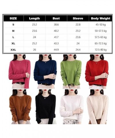 Cashmere Sweaters for Women, Cashmere Long Sleeve Crew Neck Lightweight Soft Knitted Pullover Jumpers (XL,Beige) Light Green ...