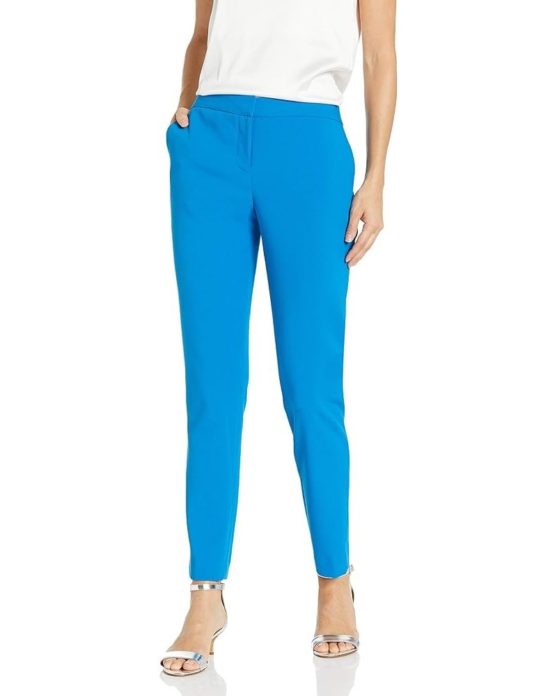 Women's Textured Twill Front Zip Ankle Pant Peacock $35.47 Pants