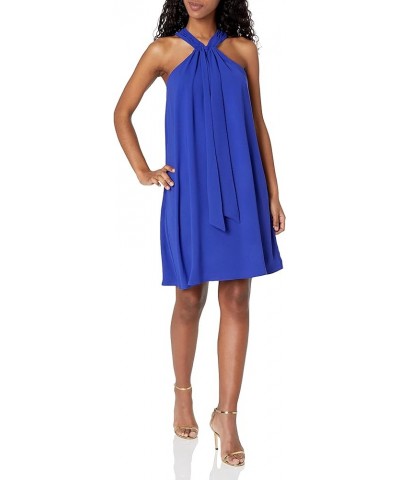 Women's A Line Halter Dress Sapphire $68.86 Dresses