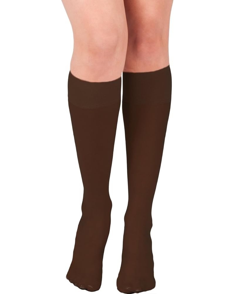 Womens Trouser Socks Knee High Coffee $7.79 Socks