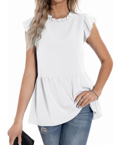 Women's Casual Tops Short Sleeve V-Neck Shirts Loose Blouse Basic Tee T-Shirt 02 White $4.88 T-Shirts