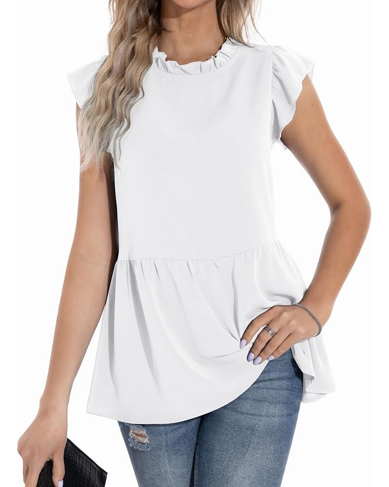 Women's Casual Tops Short Sleeve V-Neck Shirts Loose Blouse Basic Tee T-Shirt 02 White $4.88 T-Shirts