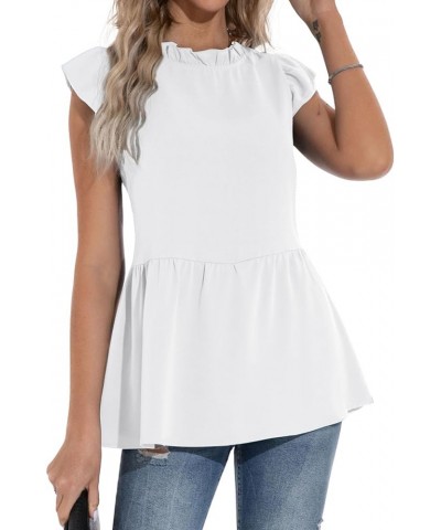 Women's Casual Tops Short Sleeve V-Neck Shirts Loose Blouse Basic Tee T-Shirt 02 White $4.88 T-Shirts