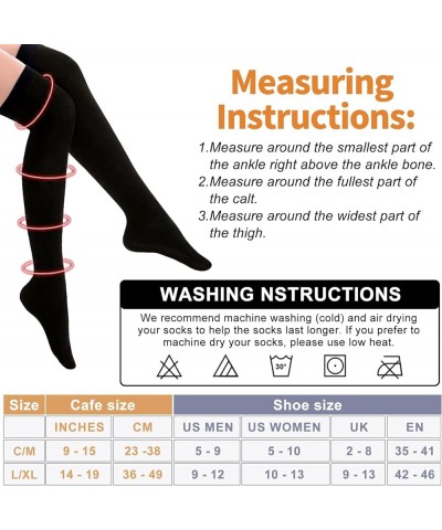 Thigh High Compression Socks for Women and Men Circulation(3 Pairs) Over the Knee-Best Support for Running,Travel Black $11.6...