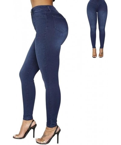 Akapi Jeans Mujer, Womens Akapi Jeans Curvy Jeans, High Waisted Stretch Hip Lift Skinny Denim Pants Dark Blue $16.45 Jeans