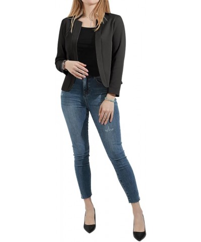 Womens Casual Business Blazers Open Front Long Sleeve Slim Work Office Blazer Jackets Black $14.28 Blazers