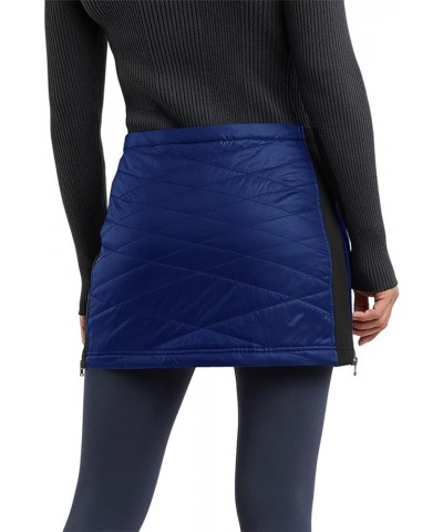 Women's Puffer Quilted Skirts Winter Outdoor Zipper Insulated Skirts for Hiking Running Golf with Pockets Navy Blue $17.97 Sk...