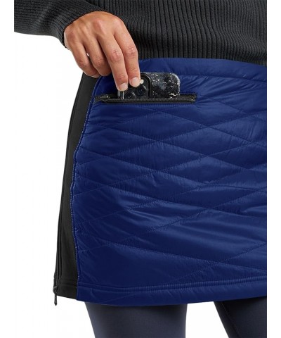 Women's Puffer Quilted Skirts Winter Outdoor Zipper Insulated Skirts for Hiking Running Golf with Pockets Navy Blue $17.97 Sk...