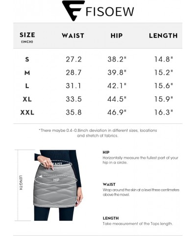 Women's Puffer Quilted Skirts Winter Outdoor Zipper Insulated Skirts for Hiking Running Golf with Pockets Navy Blue $17.97 Sk...