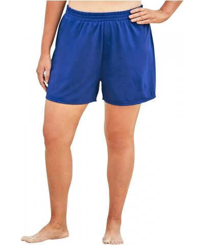 Women's Plus Size Boxer Swim Short Swimsuit Bottoms Dream Blue $20.30 Swimsuits