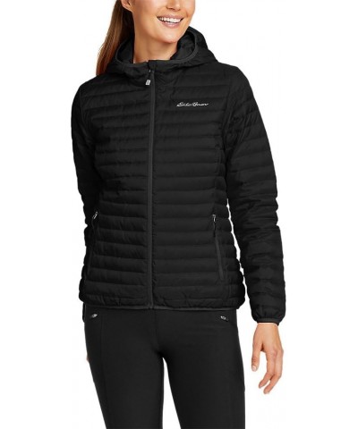 Women's Microlight Down Hooded Jacket Black $66.00 Jackets