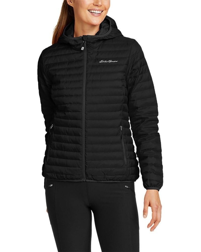 Women's Microlight Down Hooded Jacket Black $66.00 Jackets