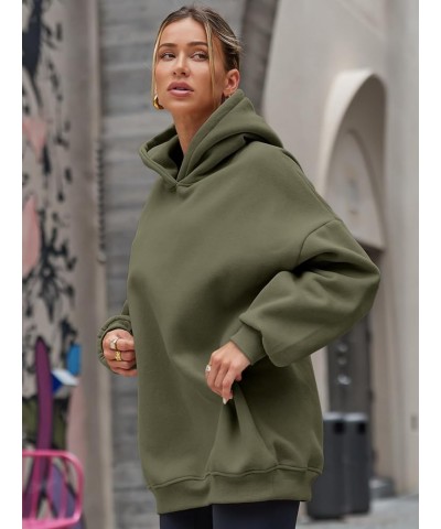 Women's Oversized Hoodies Fleece Hooded Sweatshirts Comfy Casual Pullover Loose Lightweight Fall Winter Clothes Armygreen $17...