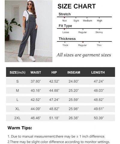 Women's Casual Overalls Wide Leg Cotton Jumpsuit Baggy Casual Loose Rompers Bib Pants Army Green $15.49 Overalls