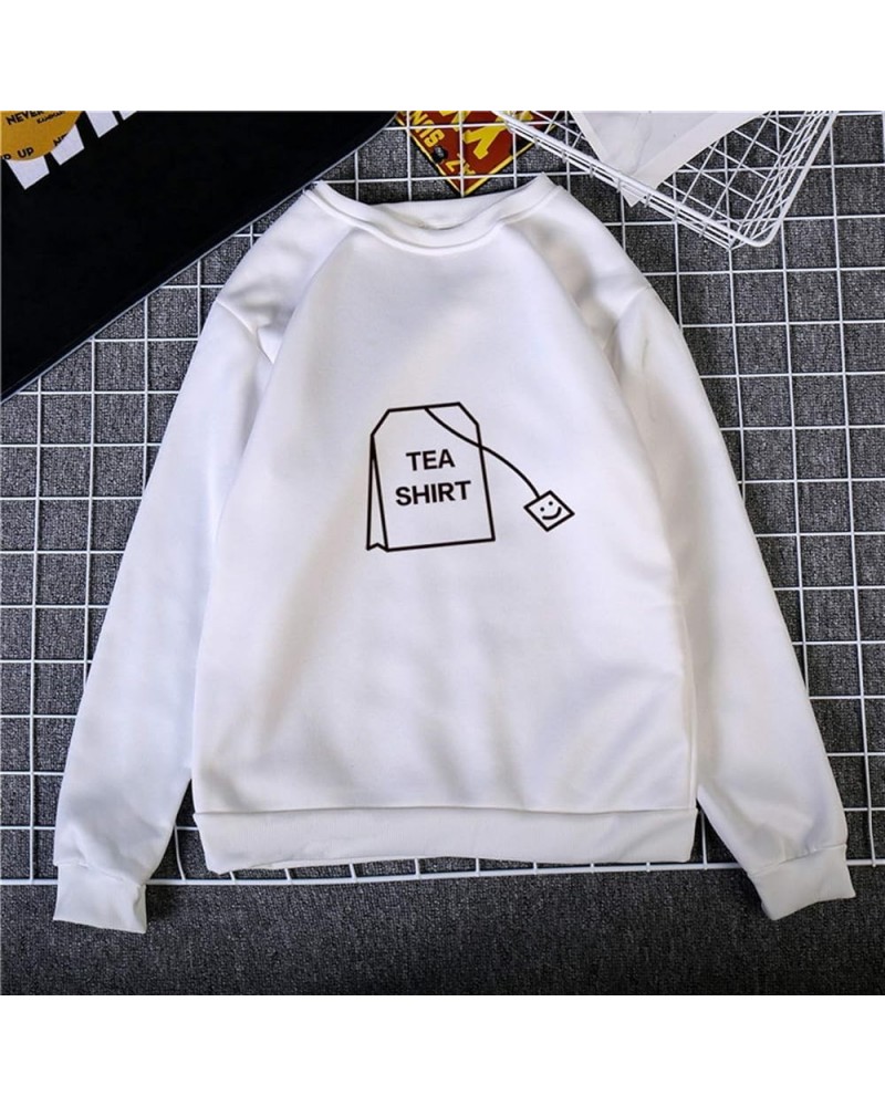 Womens Letters Friend Print Long Sleeve Hoodie Sweatshirt Ladies Slouch Pullover Jumper Tops 5 Colors S M L XL (Color : Style...