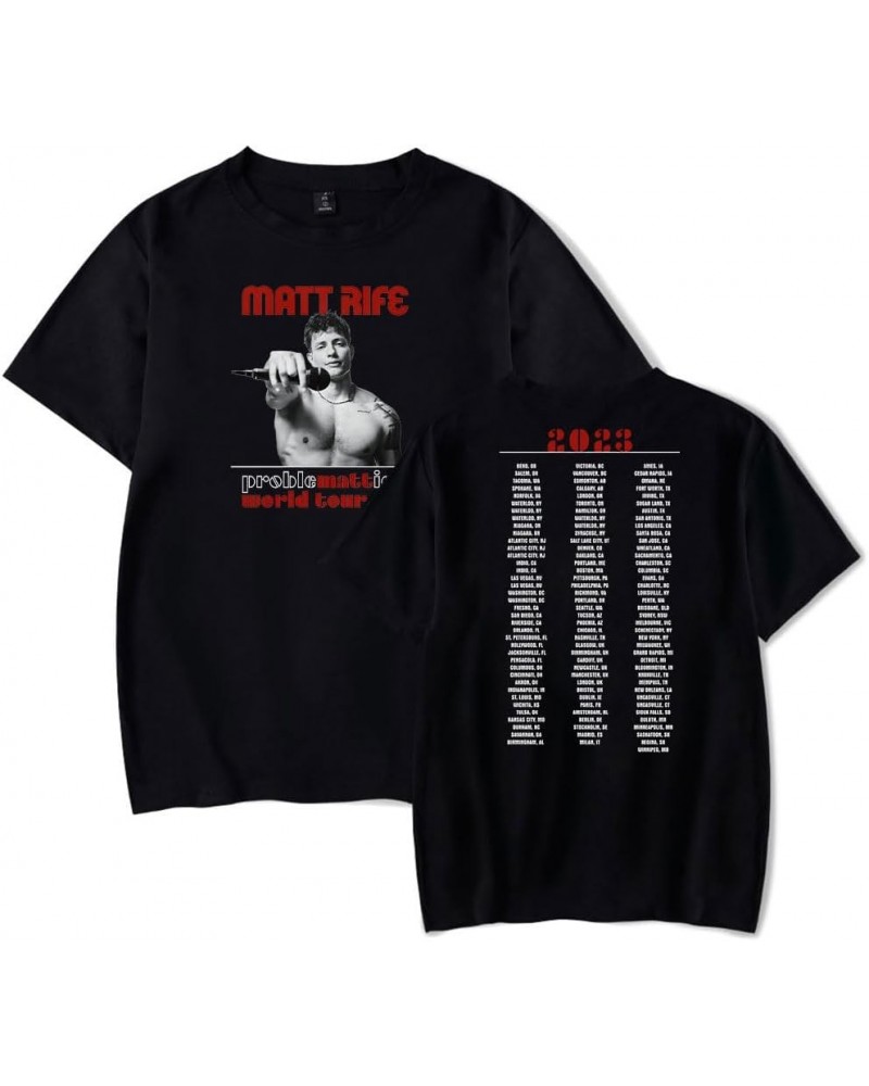 Matt Rife ProbleMATTic World Tour 2023 Tshirt Merch Women/Men Casuals O-Neck Short Sleeve Tee Streetwear Black $10.08 T-Shirts