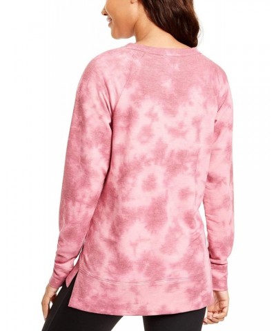 Women's Tie-Dyed High-Low Hem Sweatshirt (Medium, Malaga) $12.74 Activewear