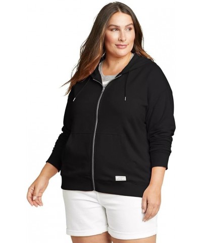 Women's Cozy Camp Full-Zip Hoodie Plus Black $33.17 Hoodies & Sweatshirts