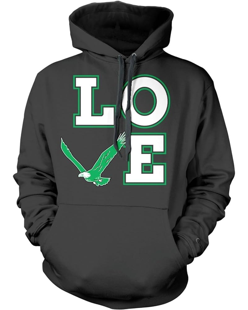 Love Eagle - Philly Sports Team Unisex Hoodie Sweatshirt Charcoal $22.69 Activewear