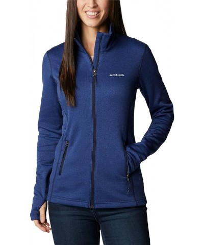 Women's Park View Grid Fleece Full Zip Dark Nocturnal Heather $23.76 Jackets