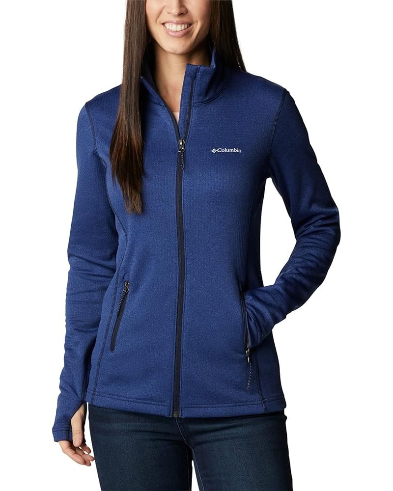 Women's Park View Grid Fleece Full Zip Dark Nocturnal Heather $23.76 Jackets