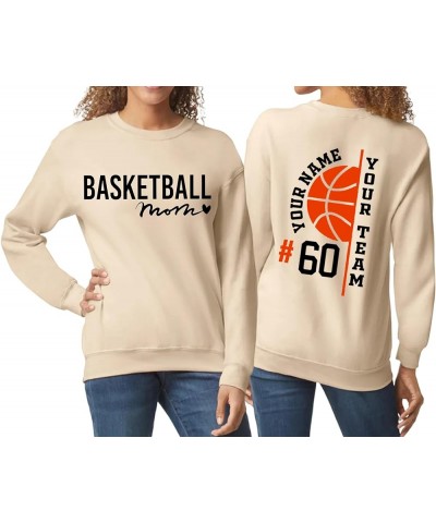 Custom Basketball Mom Sweatshirt, Basketball Mom Sweatshirt, Basketball Sweatshirt For Mom, Sweatshirt for women Basketball M...