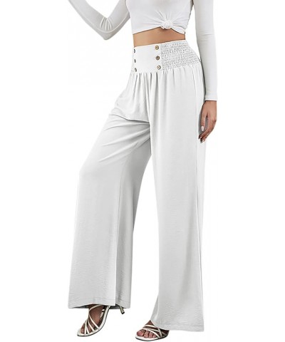 Women's Casual Loose Wide Leg Cozy Pants Yoga Sweatpants Comfy High Waisted Athletic Lounge Pants with Pockets C3-white $11.0...