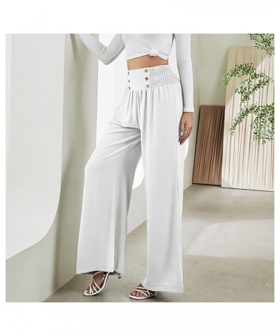 Women's Casual Loose Wide Leg Cozy Pants Yoga Sweatpants Comfy High Waisted Athletic Lounge Pants with Pockets C3-white $11.0...