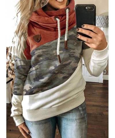 Women's Cowl Neck Pullover Sweatshirt Hoodie Color Block Long Sleeve Drawstring Graphic Printed Tunic Tops 12 $16.32 Hoodies ...