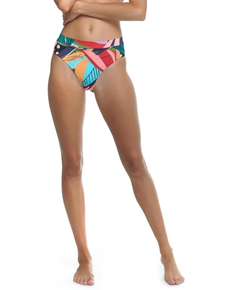 Women's Standard Marlee High Waist Bikini Bottom Swimsuit Hero Abstract $24.21 Swimsuits