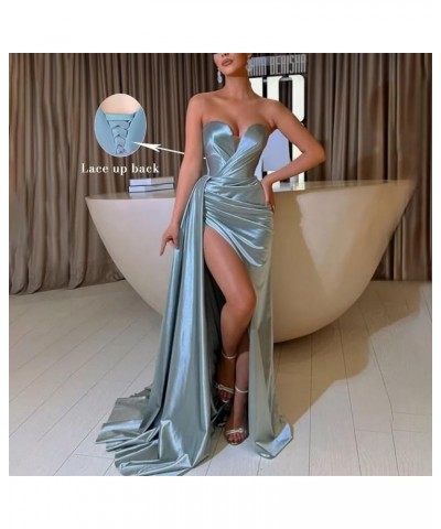 Sweetheart Prom Dresses Bodycon Simple Evening Prom Gown with Side Split Wedding Bridal Gown for Women Orange $43.15 Dresses