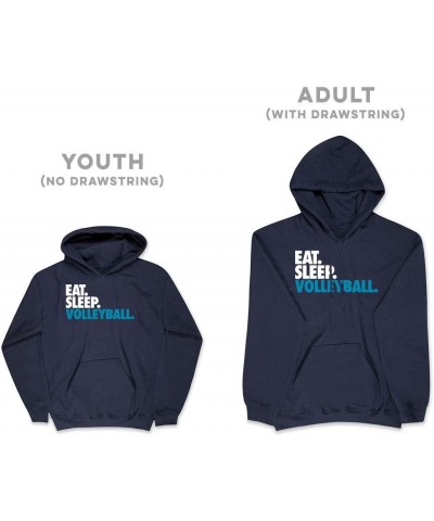 Volleyball Standard Sweatshirt | Eat Sleep Volleyball Adults Sizes Youth Navy $22.94 Hoodies & Sweatshirts