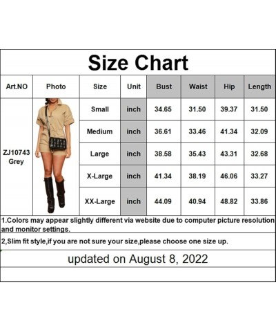 Denim Rompers for Women Summer Sexy Jean Rompers for Women Elegant Button Down Denim Short Rompers Overalls Pants 0743 Aprico...