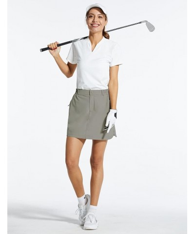 Women' Golf Skorts 4 Pockets 15" UPF 50+ Athletic Skirt Quick Dry Lightweight for Tennis,Hiking,Everyday Casual 02-gray $12.9...