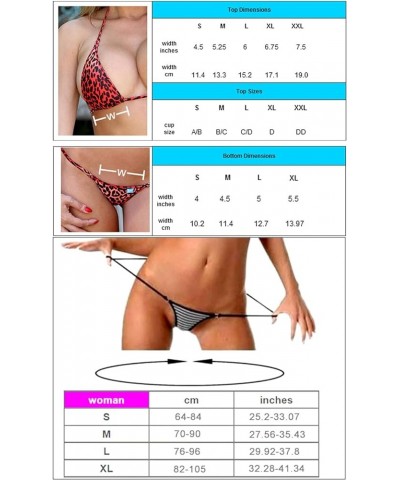 Micro Bikini Extreme G String Thong Bikini Sexy Mini Bathing Suit for Women Fuchsia $13.43 Swimsuits