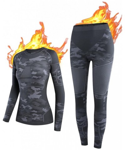 Thermal Underwear for Women Base Layer Women Cold Weather,Long Johns for Women Camouflage $16.32 Underwear