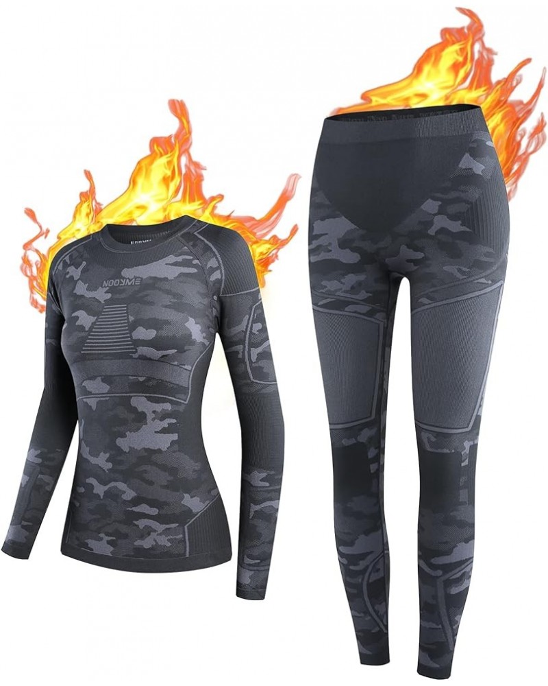 Thermal Underwear for Women Base Layer Women Cold Weather,Long Johns for Women Camouflage $16.32 Underwear