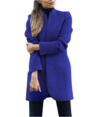 Coats For Women,Women Winter Mid-Length Overcoat Lapel Cardigan Woolen Fleece Coat With Belt Sweaters Cardigan 2023 S03blue $...