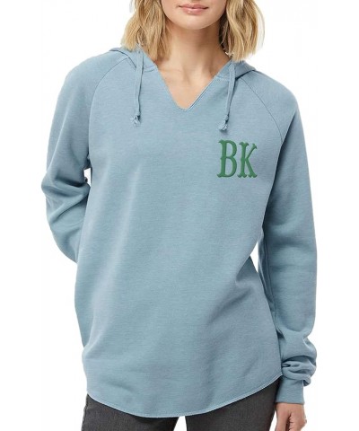 Custom Embroidered Hooded Sweatshirt for Women Personalized Loose Hoodie Text Monogram Sweatshirt Monogram Misty Blue $20.45 ...