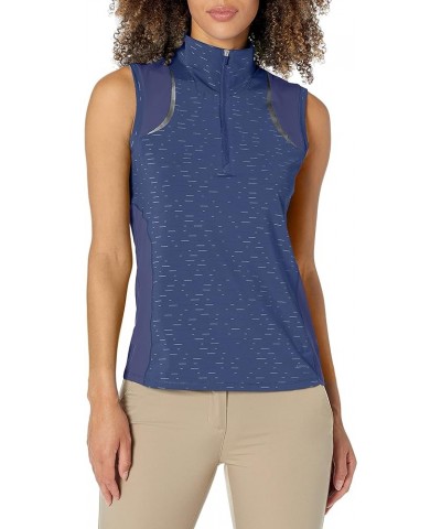 Women's Drytec UPF 50+ Sleeveless Elite Contour Mock Jersey Shirt Sport Slate $34.09 Activewear