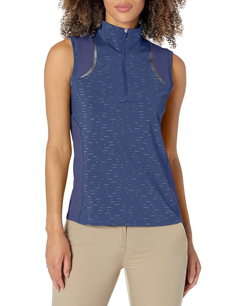 Women's Drytec UPF 50+ Sleeveless Elite Contour Mock Jersey Shirt Sport Slate $34.09 Activewear