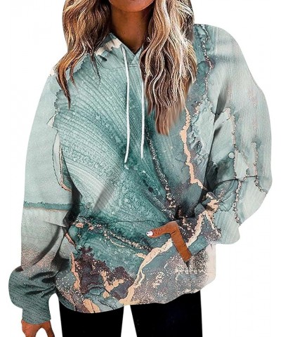 Hoodies For Women,Women's Fashion Tie Dye Hooded Pullover Oversized Casual Comfy Drawstring Sweatshirt With Pockets 3-sky Blu...